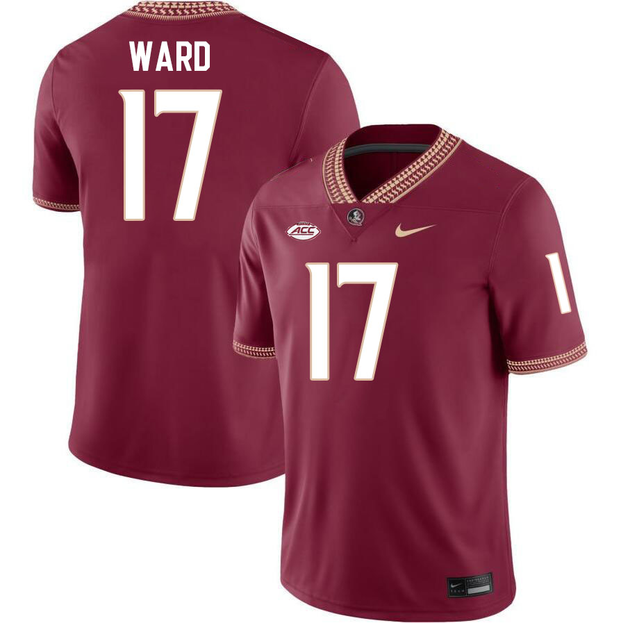 #17 Charlie Ward Florida State Seminoles Jerseys Football Stitched-Maroon - Click Image to Close